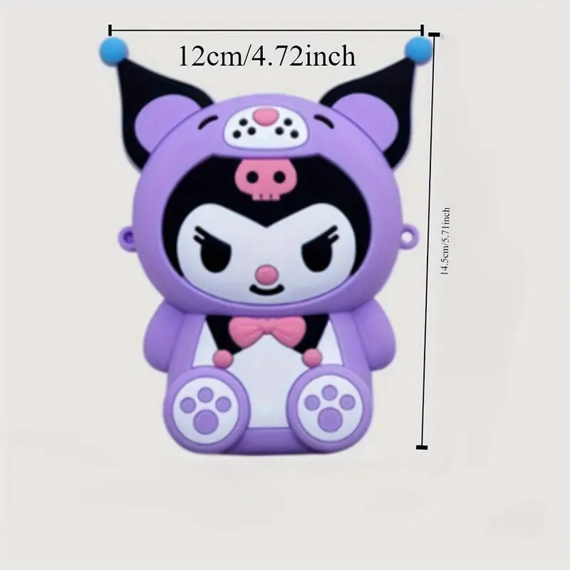 Bolsa korumi preta de borracha roxa