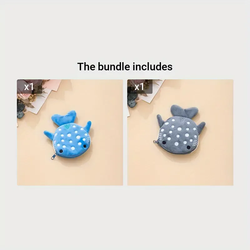 Bolsa De Moedas Fofa Em Forma De Tubarão